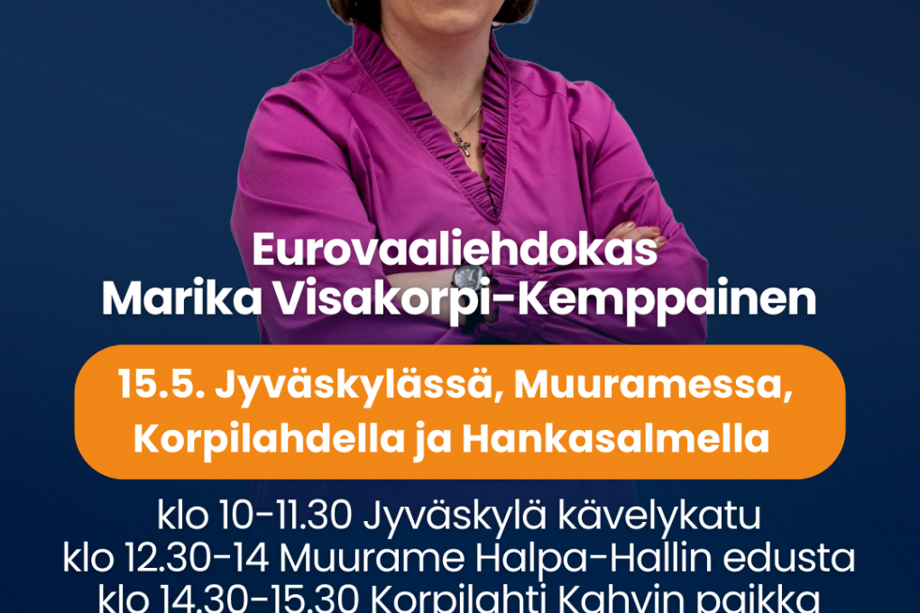 Eurovaaliehdokas Marika Visakorpi-Kemppainen Muuramessa