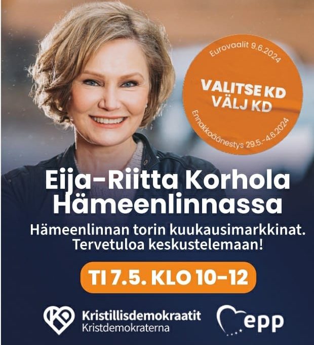 Eija-Riitta Hämeenlinnassa 7.5.2024